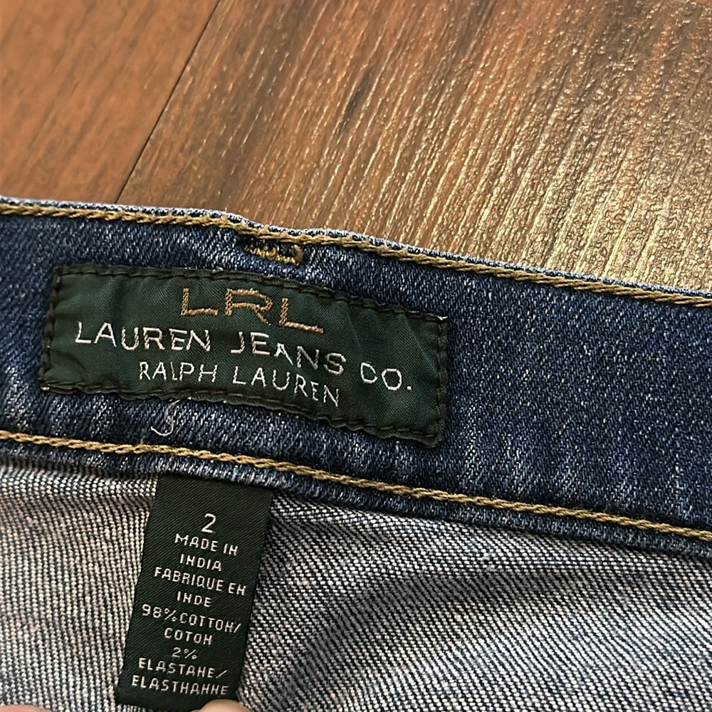 LRL Lauren Jeans Co Ralph Lauren Medium Wash Faded Stretch Skinny Jeans Size 2 - Picture 6 of 10